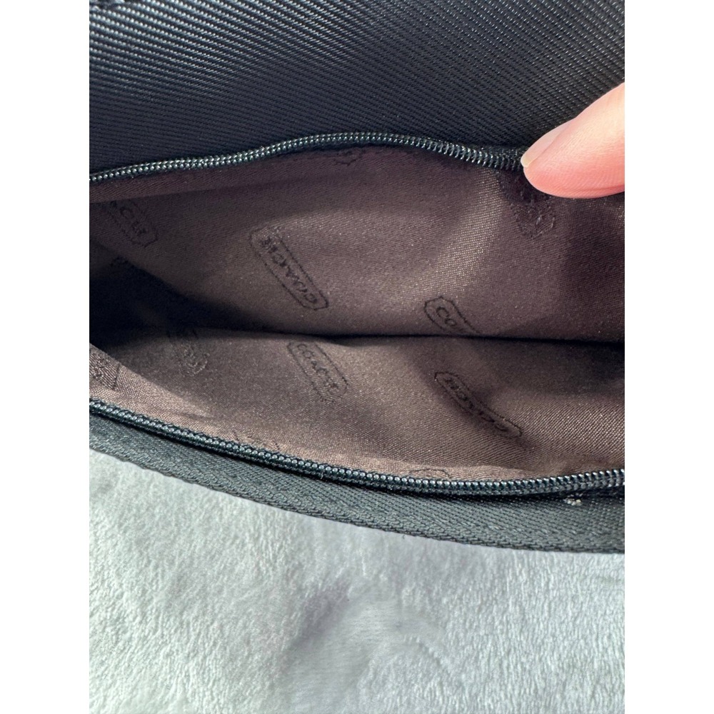 Vintage Coach Authentic Mercer Demi Clutch Black Leather Zipper Wristlet Handbag - Picture 9 of 12